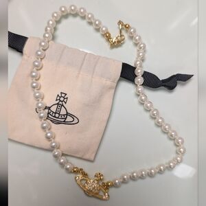 Gold Orb Pearl Choker